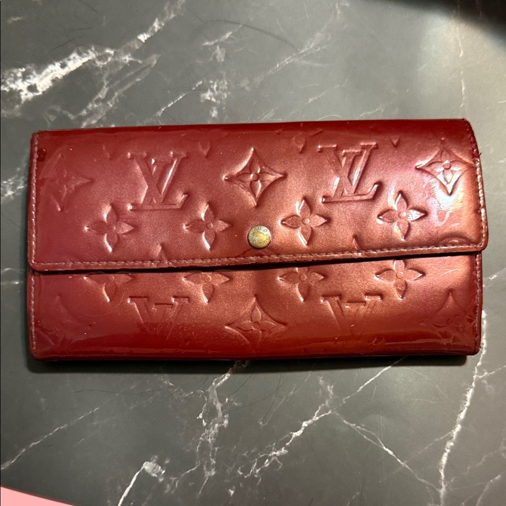 Louis Vuitton Burgundy Embossed Wallet